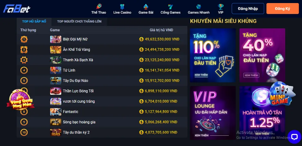 Tổng hợp các trò chơi đa dạng tại AE8VIP